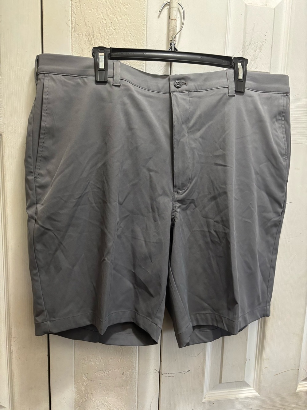 PGA Tour Light Gray Flat-Front Performance Golf Shorts